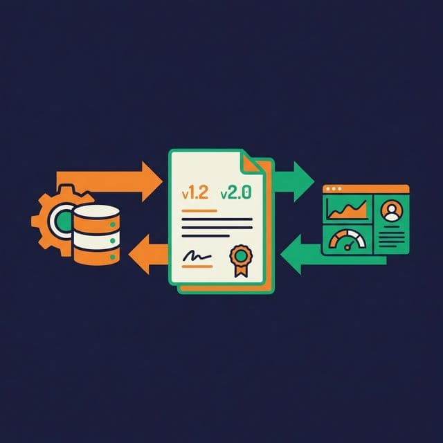 Schema as a contract between producers and consumers with version tracking